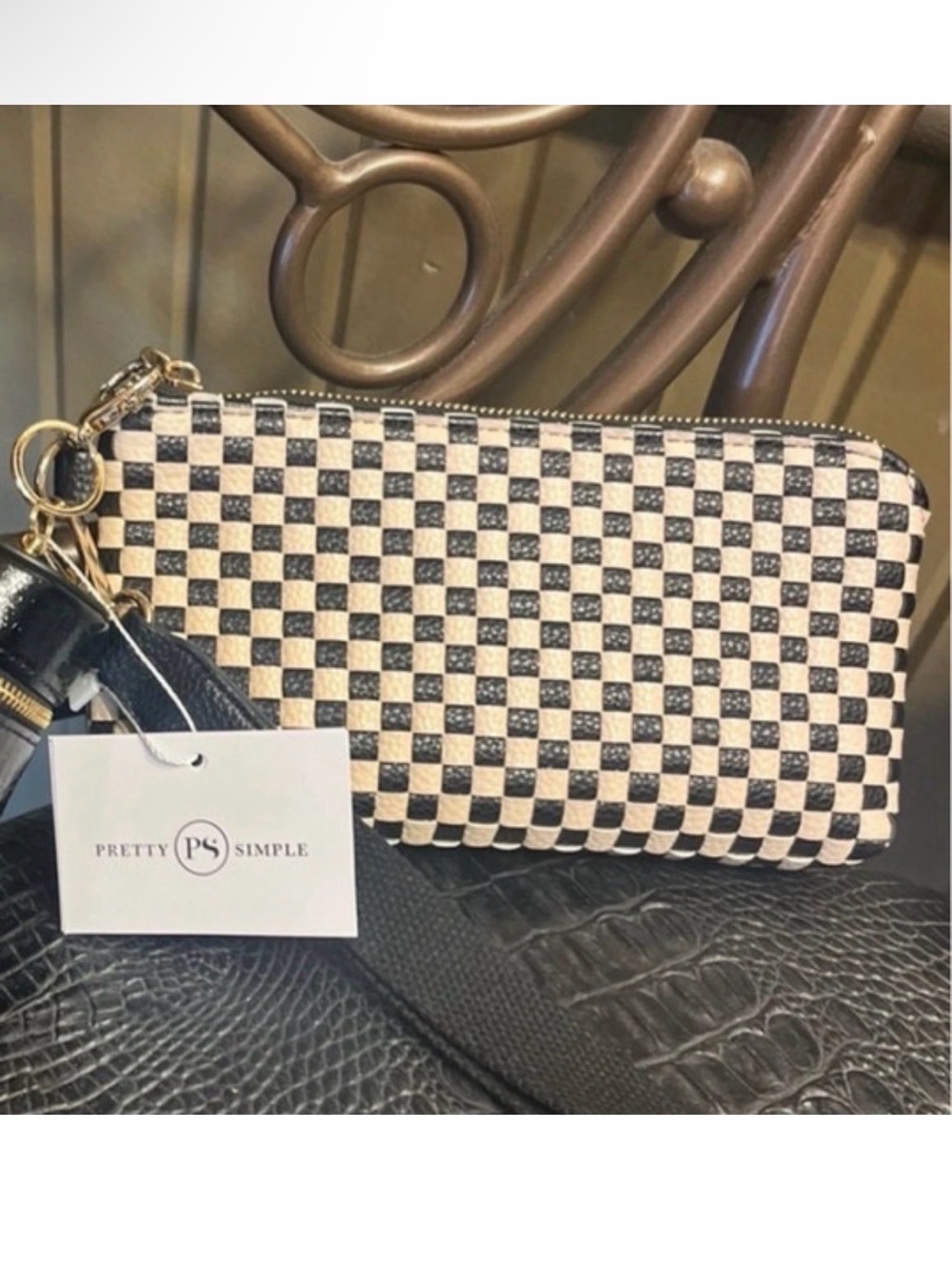 NWT Pretty Simple ‘Emma Woven Clutch’ Wristlet
